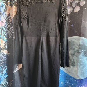 (Ross) goth mesh bodycon long sleeve dress size medium